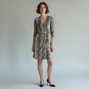 Diane Von Furstenberg | Jeanne Two Silk Jersey Snake Wrap Dress 6